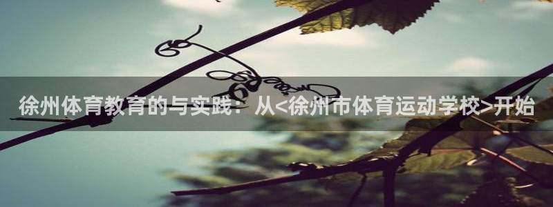 3377体育官网：徐州体育教育的与实践：从<徐州市体育运动学校>开始